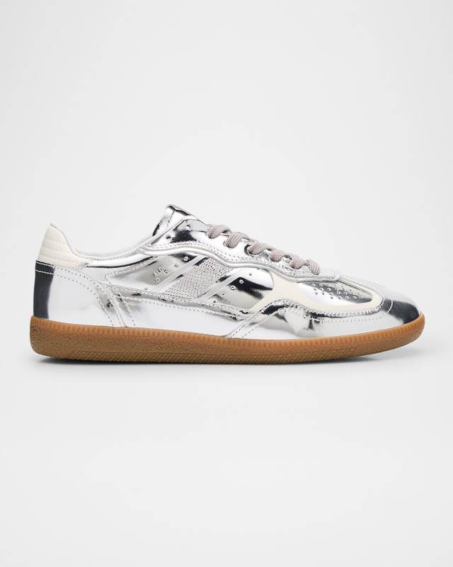 TB.490 Rife Shimmer Metallic Leather Sneakers